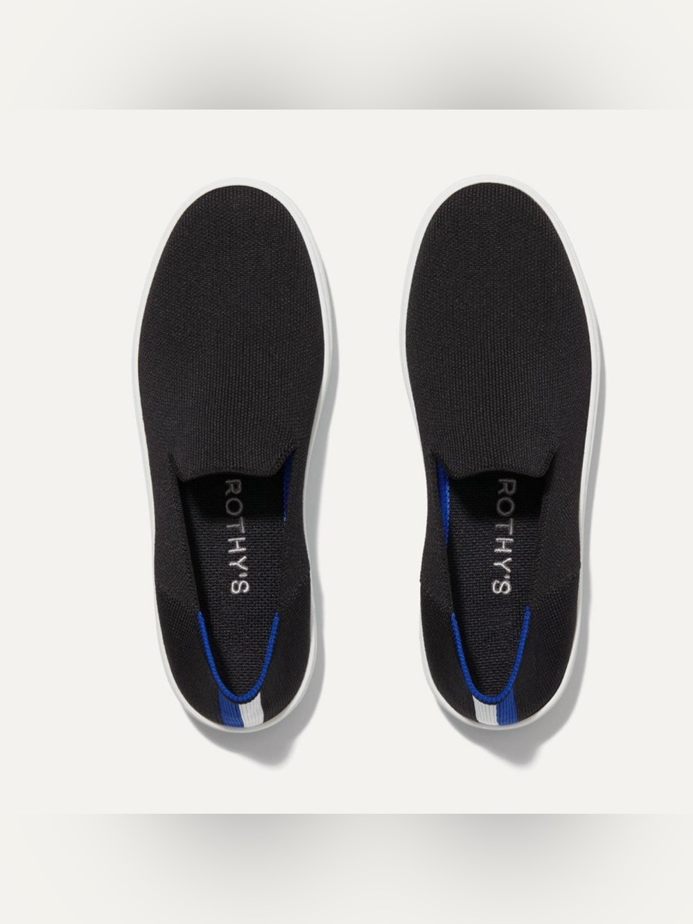 Rothy's Original Slip-On Sneaker in Black Solid, Size 7